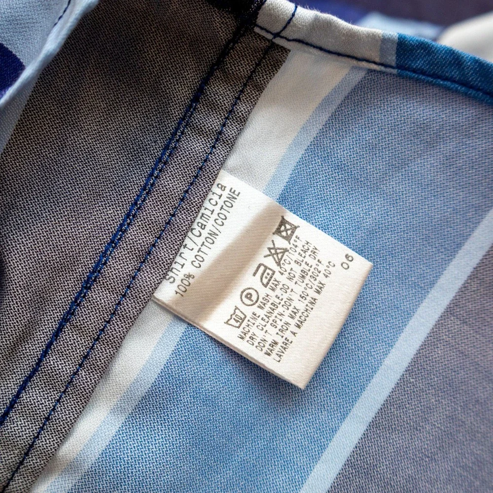 Gucci Blue and White Striped Dress Shirt